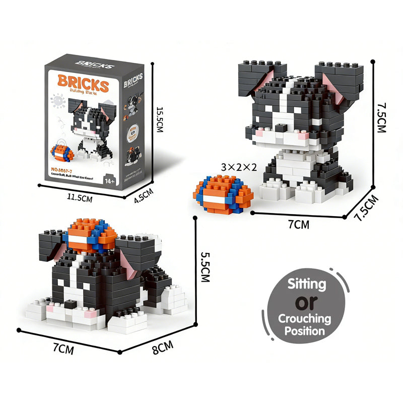 Cute Pet Micro-particle Building Block Models 🐶🐱🧩