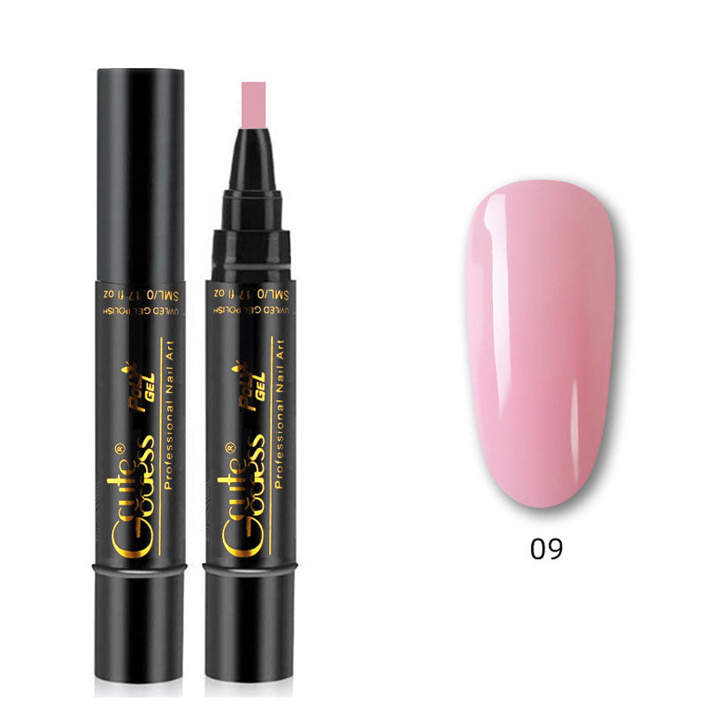 One-step glue three-in-one nail polish gel pen
