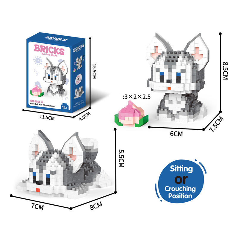 Cute Pet Micro-particle Building Block Models 🐶🐱🧩