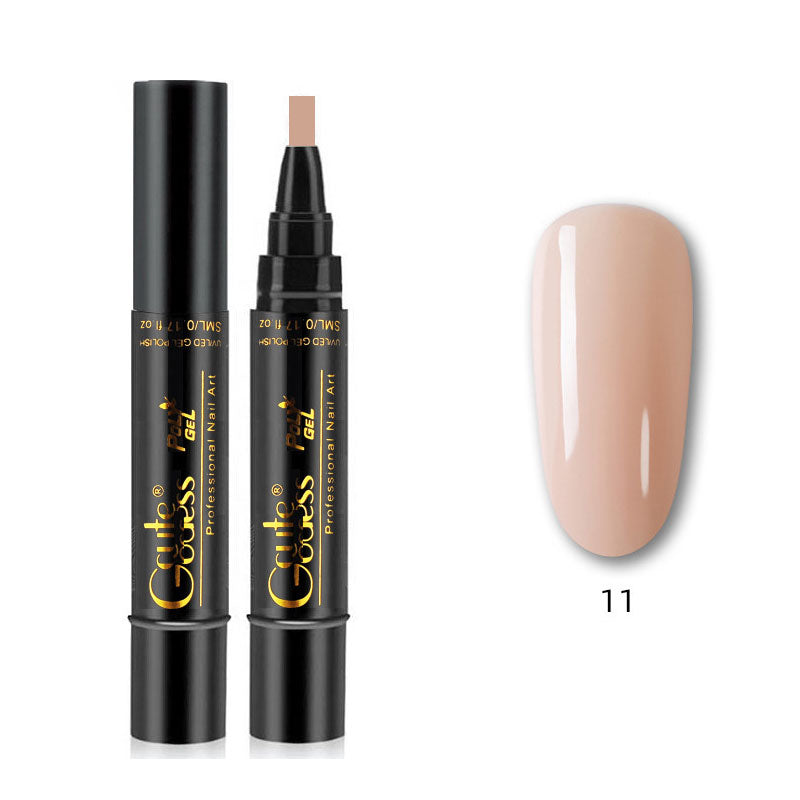 One-step glue three-in-one nail polish gel pen