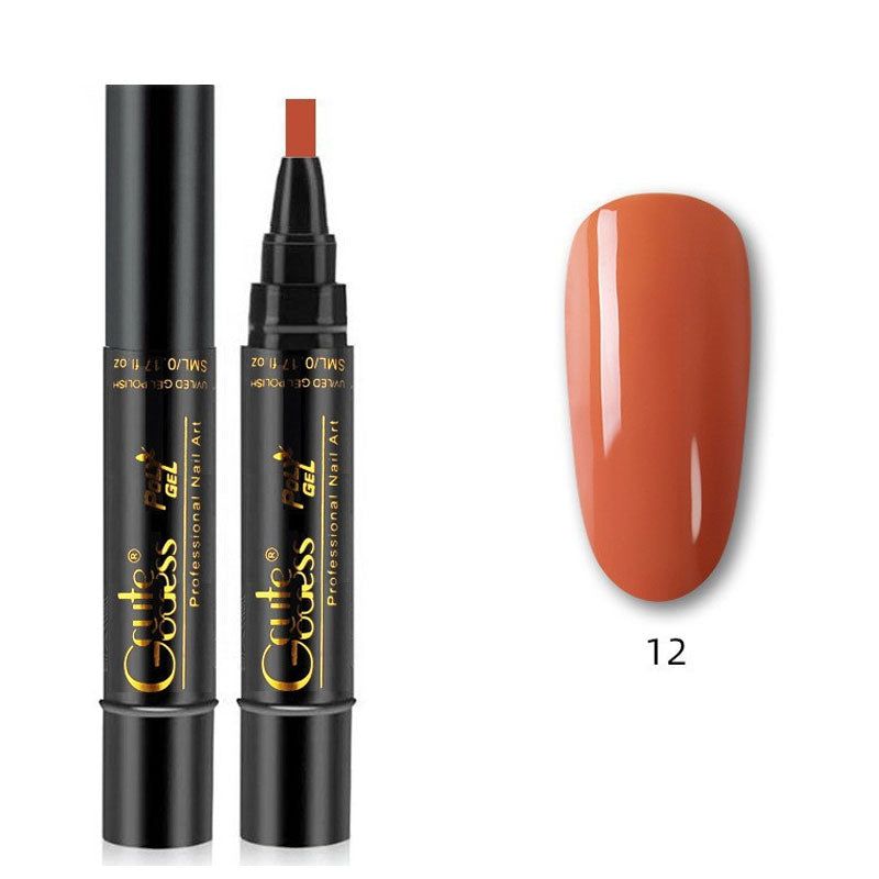 One-step glue three-in-one nail polish gel pen