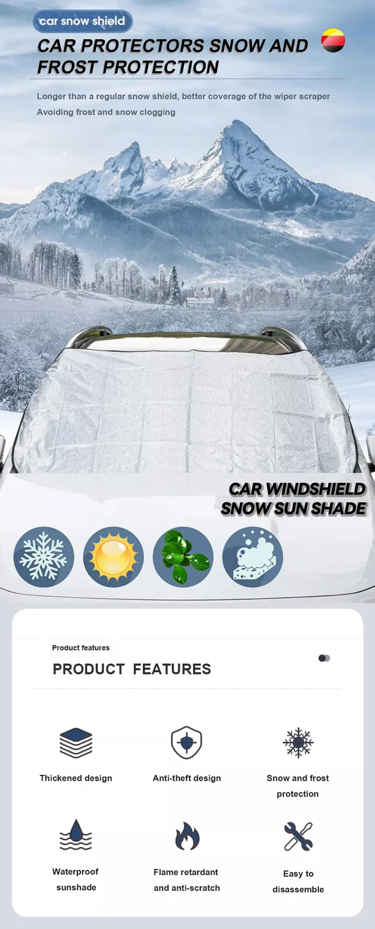Magnetic Car Anti-snow Cover