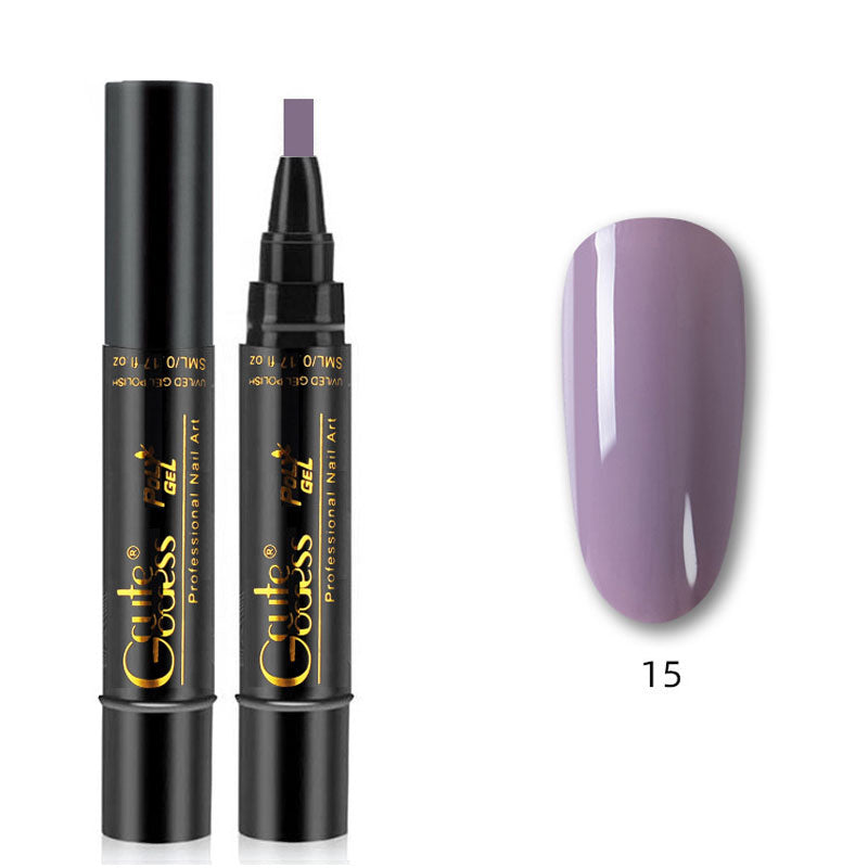 One-step glue three-in-one nail polish gel pen