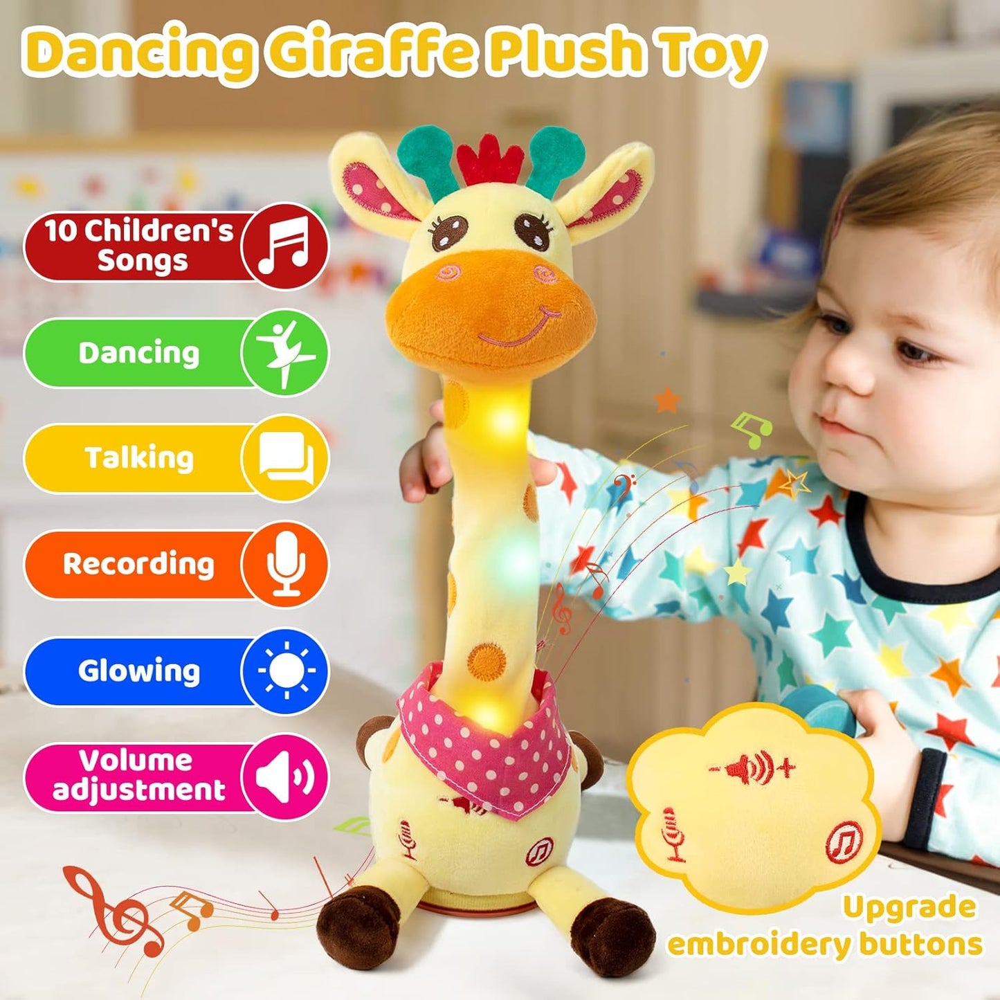 🎉 Best-selling musical giraffe toy – sings, dances, and repeats what you say! 🦒🎵