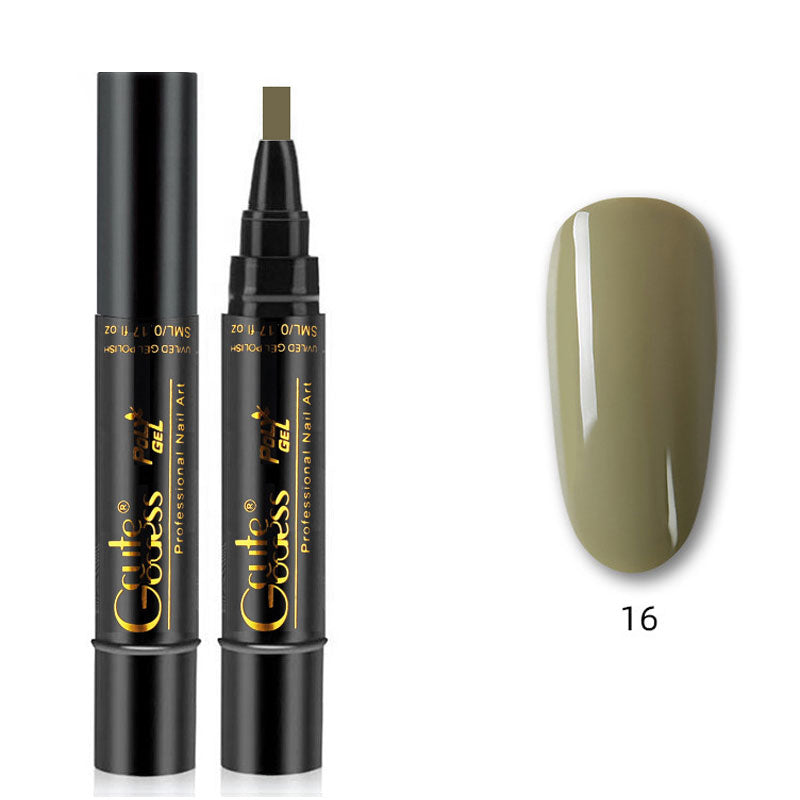 One-step glue three-in-one nail polish gel pen