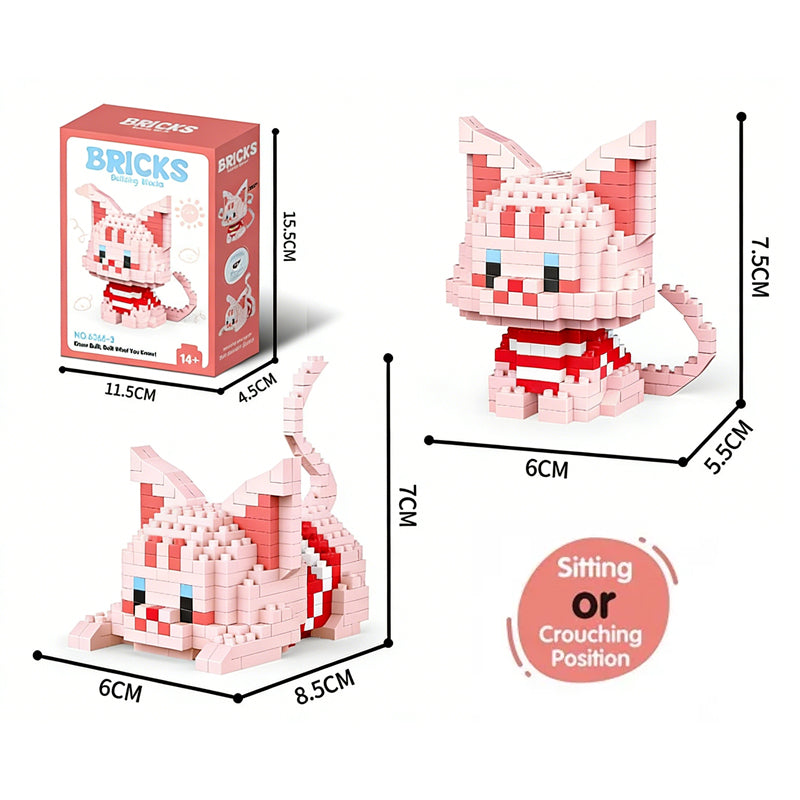 Cute Pet Micro-particle Building Block Models 🐶🐱🧩