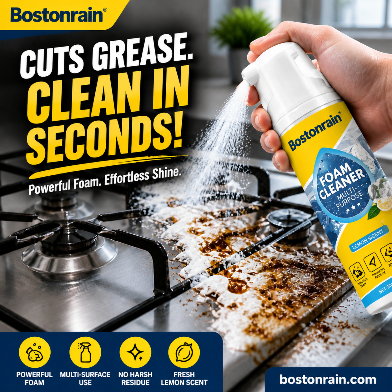 Powerful Multi-Purpose Foam Cleaner