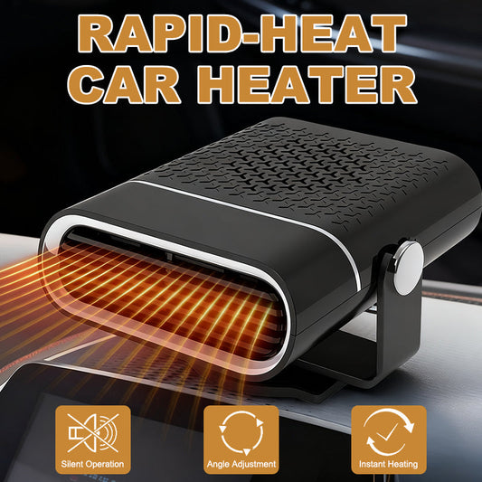 2-in-1 Portable Car Heater with 360° Rotation Built-in overheat protection function: If the temperature is too high, it will automatically shut down to prevent risks.