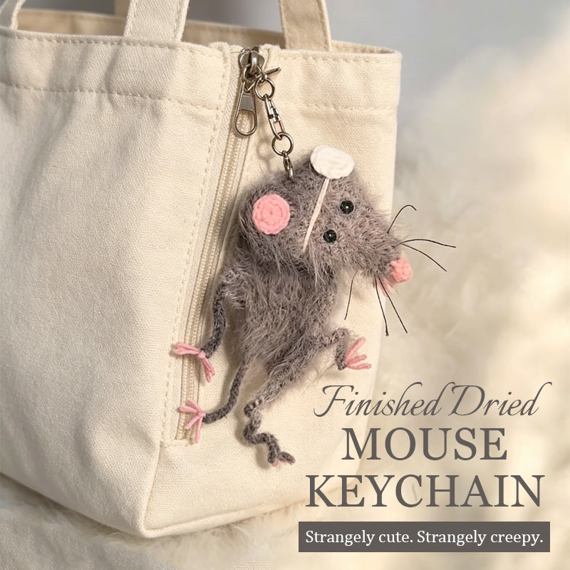 Finished Dried Mouse Keychain