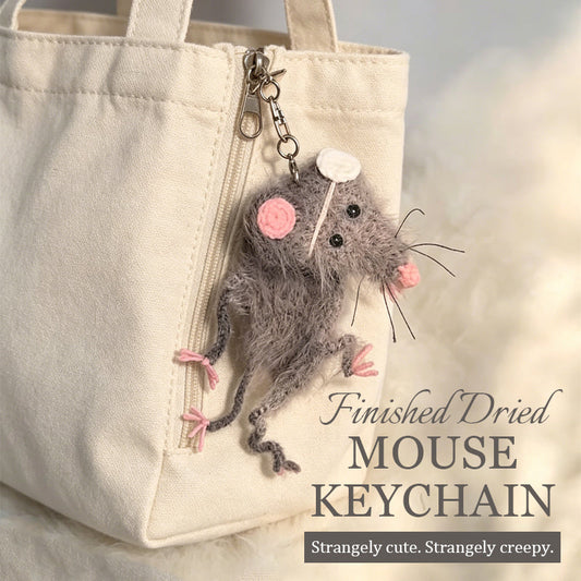 Finished Dried Mouse Keychain