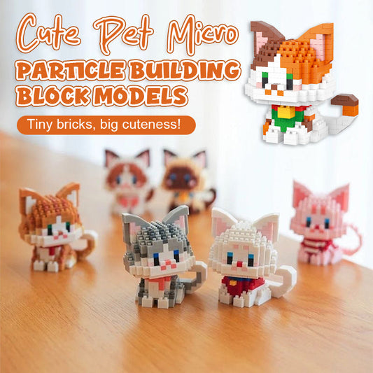 Cute Pet Micro-particle Building Block Models 🐶🐱🧩