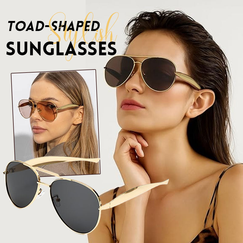 Gold Fashion Rectangular Sunglasses