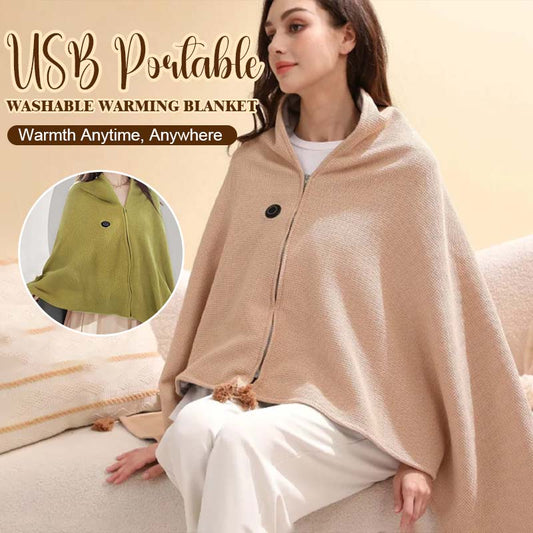 🔥Limited-time discount USB Portable Washable Warming Blanket