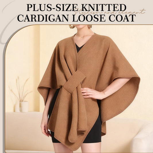 🔥Plus-Size Knitted Cardigan Loose Coat