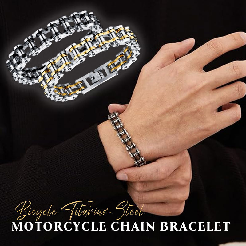 Bicycle Titanium Steel Motorcycle Chain Bracelet