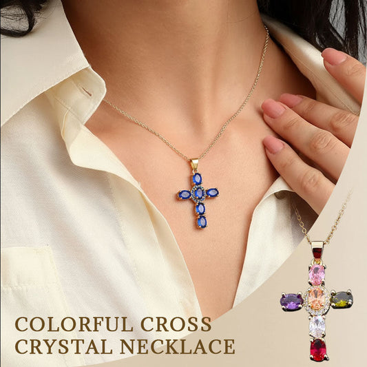 ✨Colorful Zirconia Cross Necklace ✨