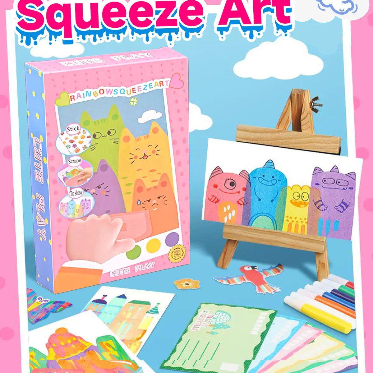 Rainbow Scratch Art Kit – Paint, Scratch & Reveal the Magic