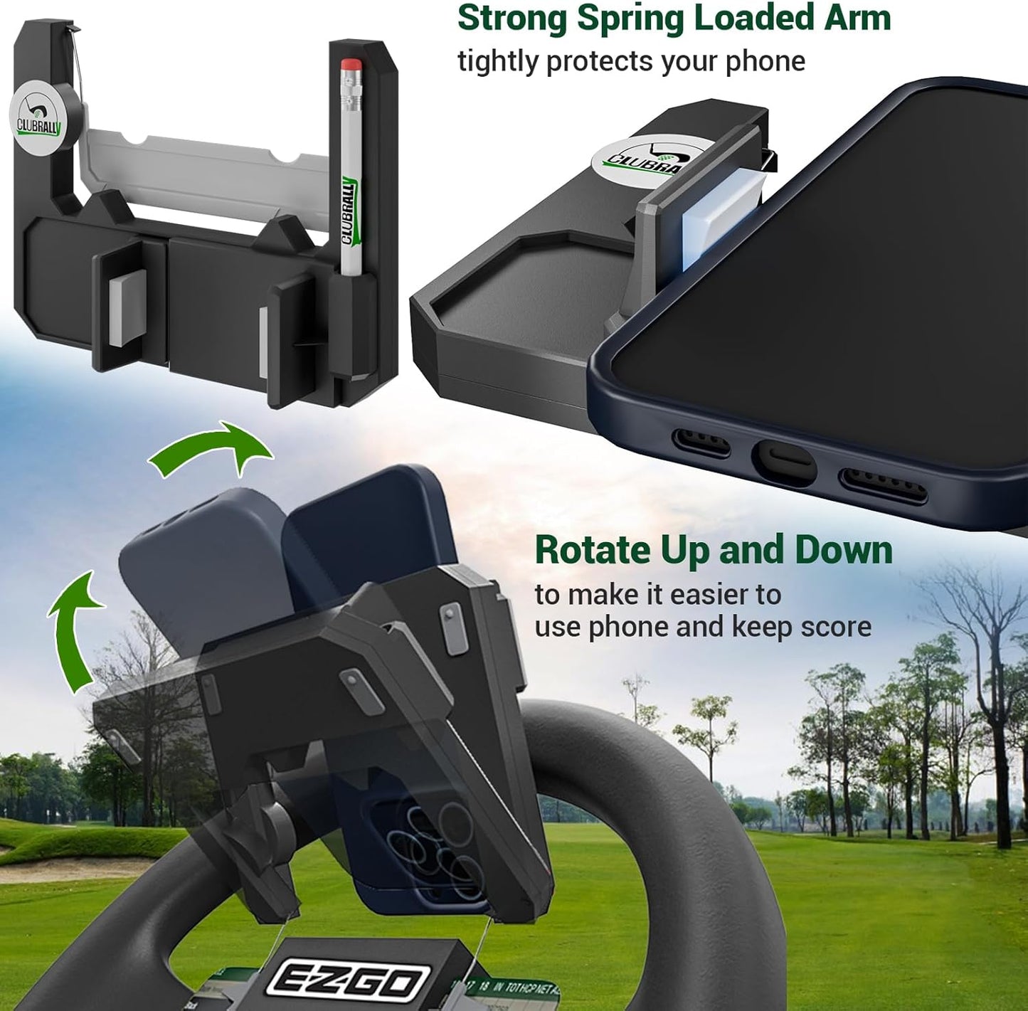 🔥Hot Sale 49% OFF - 🌟⛳ Golf cart steering wheel phone holder(✨Suitable for any phone model)