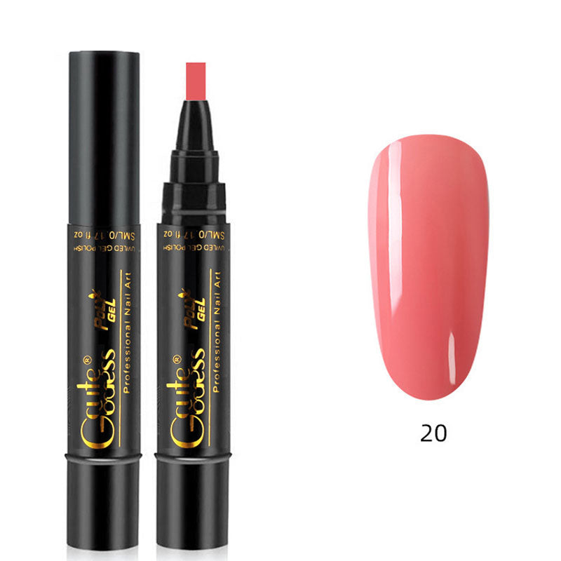 One-step glue three-in-one nail polish gel pen