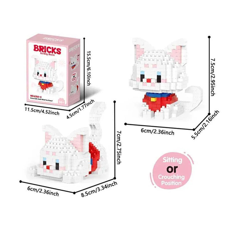 Cute Pet Micro-particle Building Block Models 🐶🐱🧩