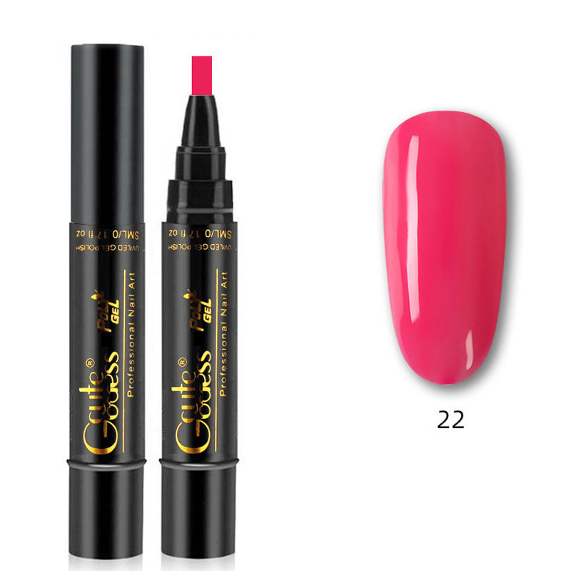 One-step glue three-in-one nail polish gel pen