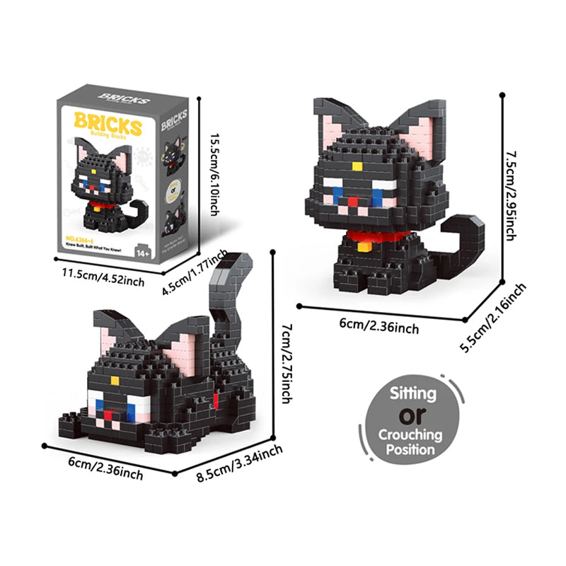 Cute Pet Micro-particle Building Block Models 🐶🐱🧩