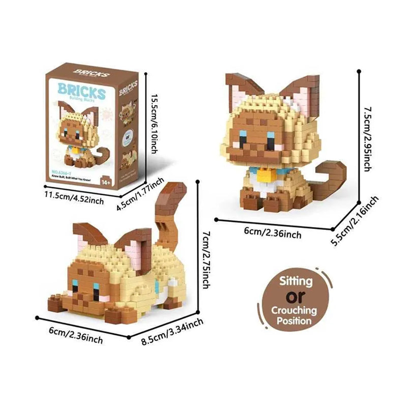 Cute Pet Micro-particle Building Block Models 🐶🐱🧩