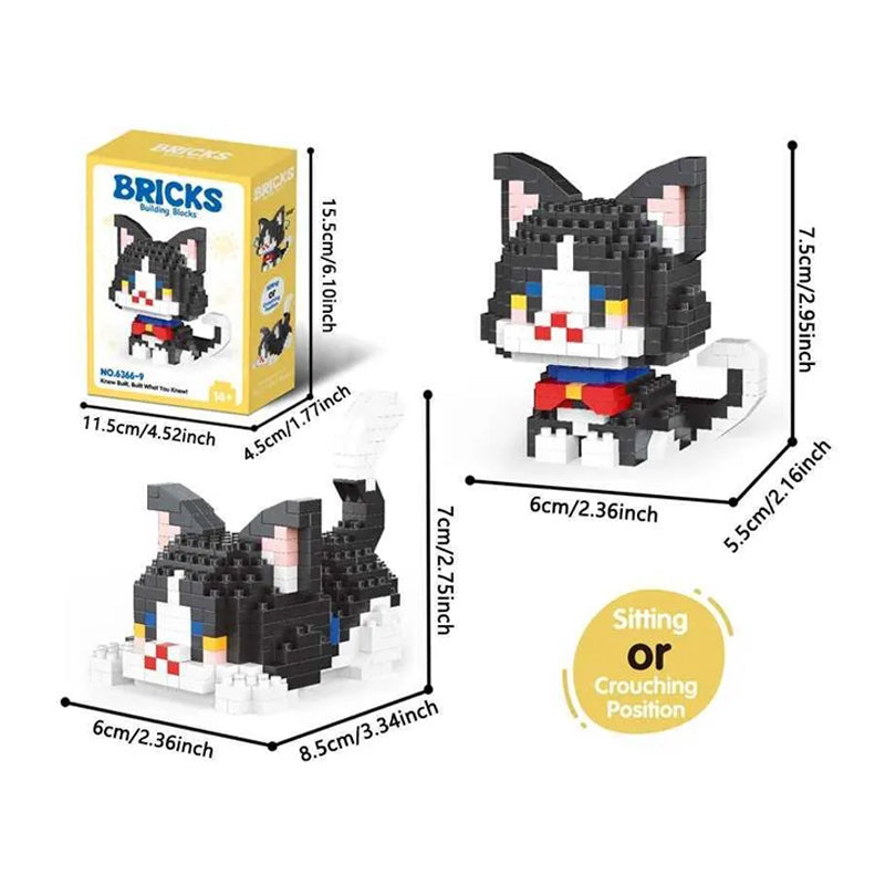 Cute Pet Micro-particle Building Block Models 🐶🐱🧩