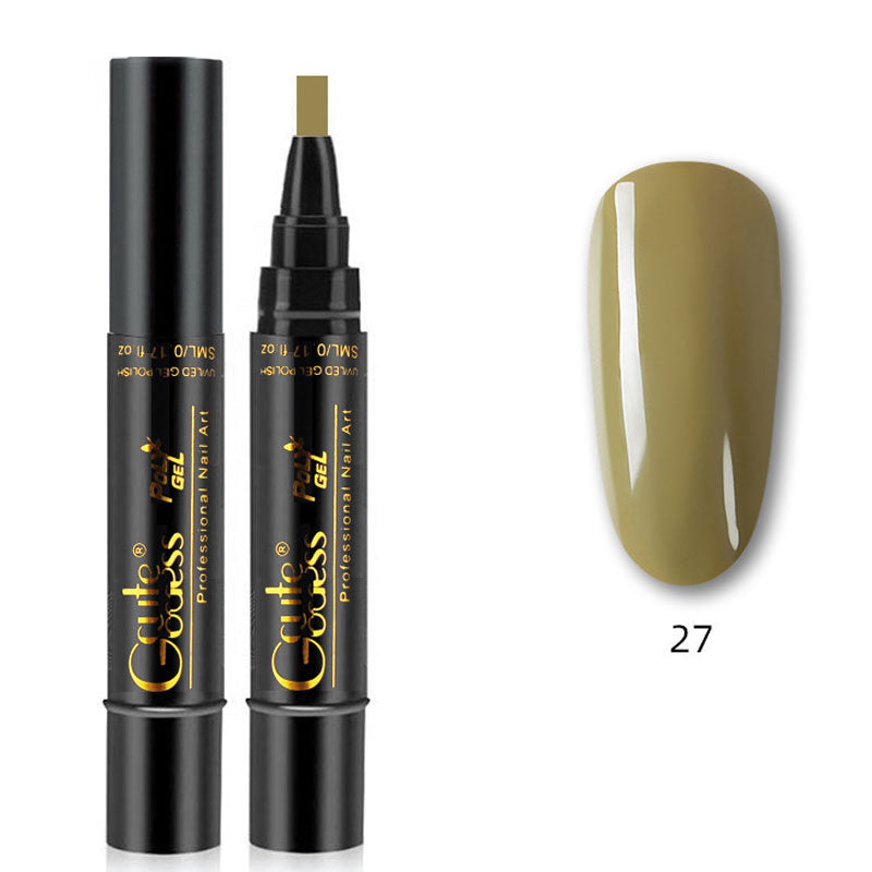 One-step glue three-in-one nail polish gel pen