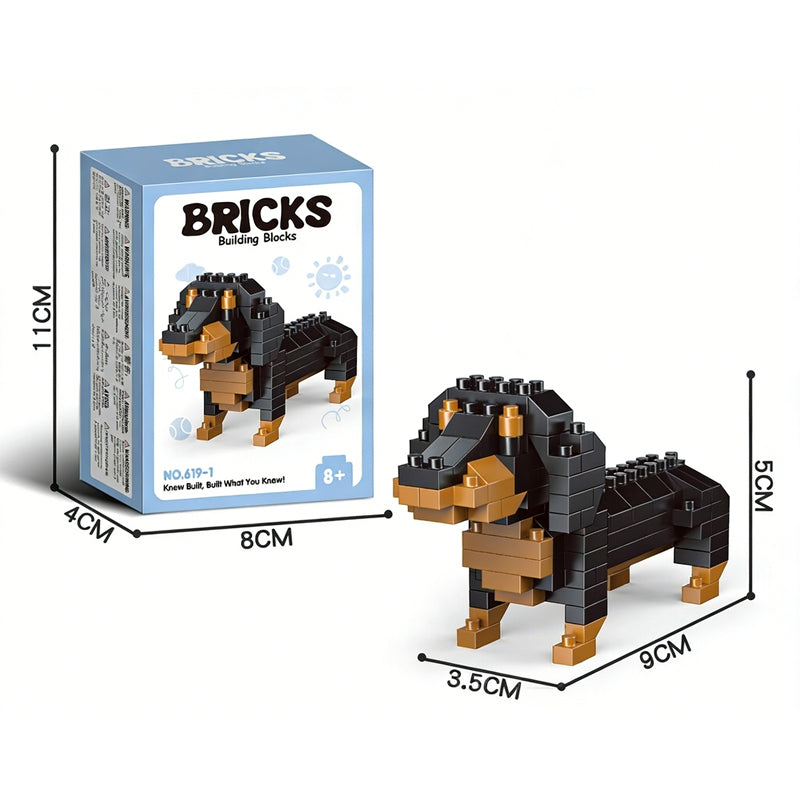 Cute Pet Micro-particle Building Block Models 🐶🐱🧩