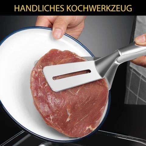 🔥 Multifunctional Stainless Steel Cooking Tongs – Spatula and Tongs in One! 🍔