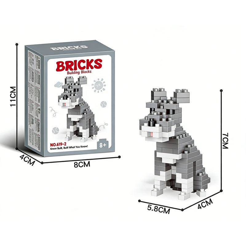 Cute Pet Micro-particle Building Block Models 🐶🐱🧩