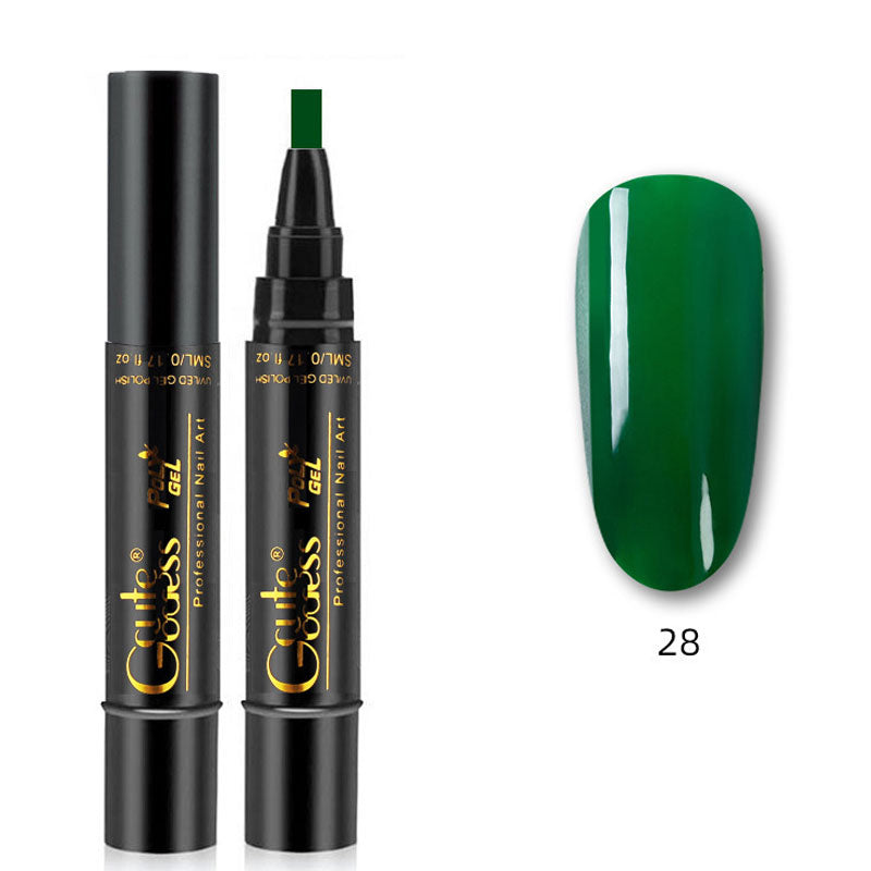 One-step glue three-in-one nail polish gel pen