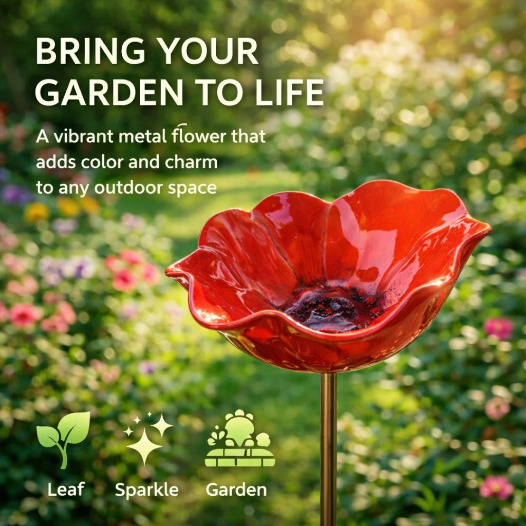 💖🎁2026 Mother's Day Gifts 48% Off--🎁Handmade Metal Flower Garden Stake🐦