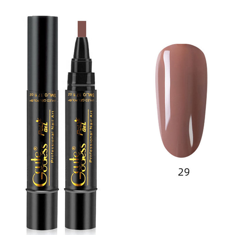 One-step glue three-in-one nail polish gel pen