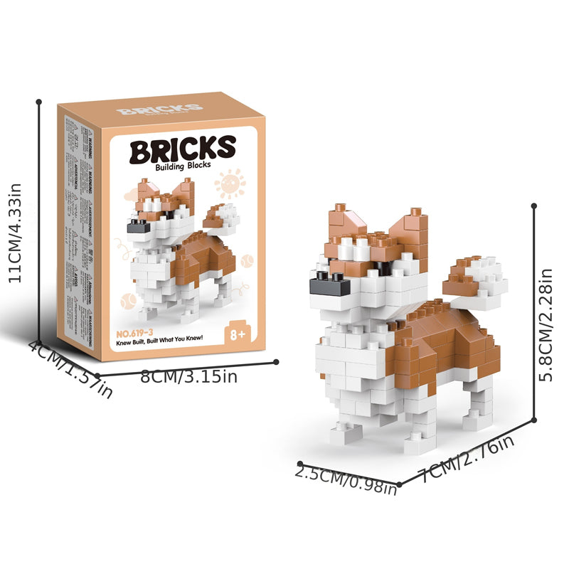 Cute Pet Micro-particle Building Block Models 🐶🐱🧩