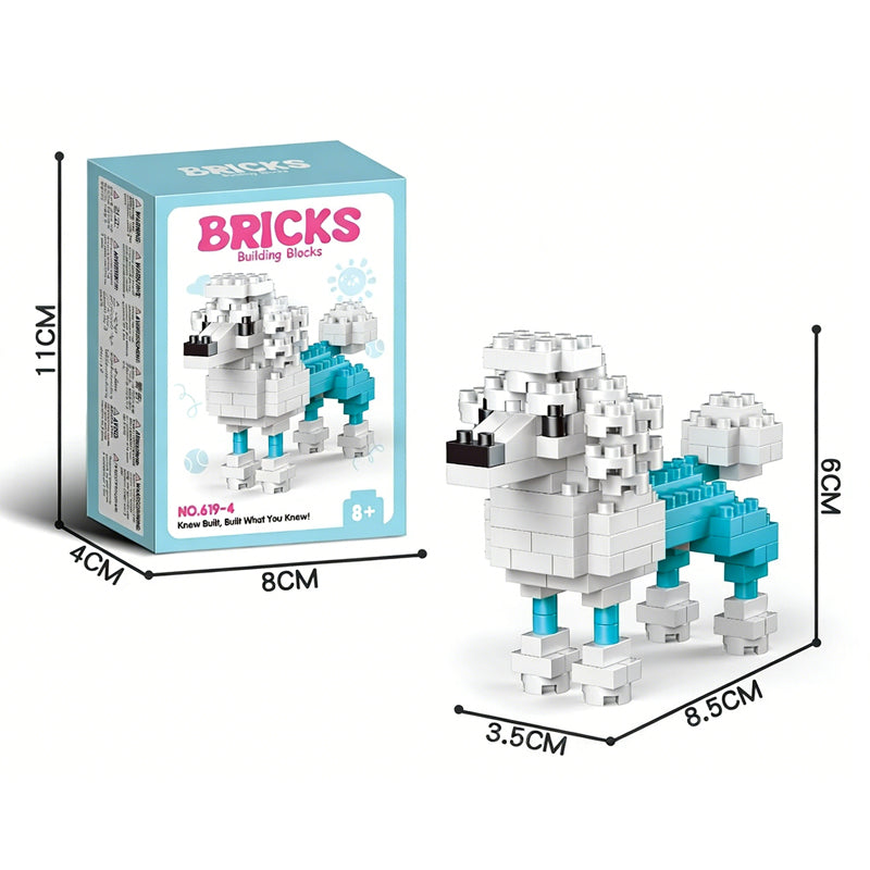 Cute Pet Micro-particle Building Block Models 🐶🐱🧩