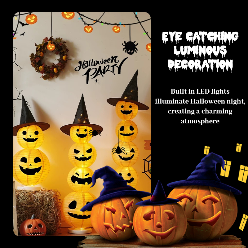 🎃Collapsible light up stacked pumpkins