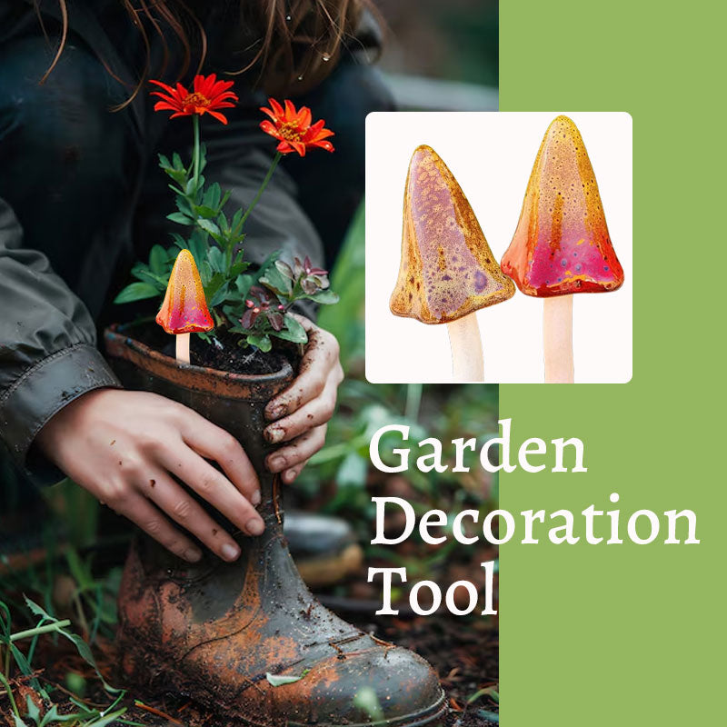 🍄Tinkling Toadstools Ceramic Mushrooms for Garden Decoration