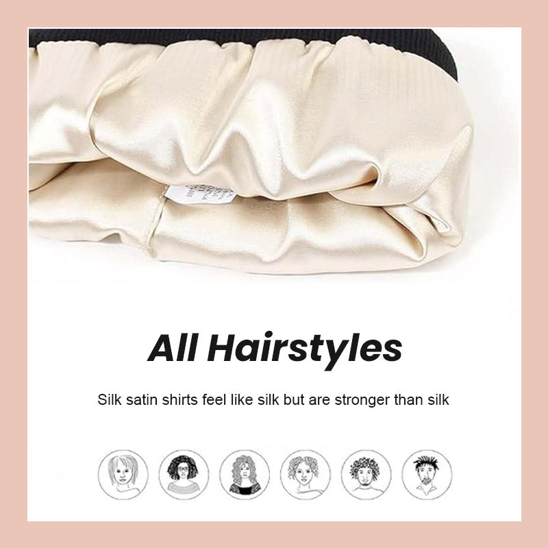 Winter silk-lined knitted hat