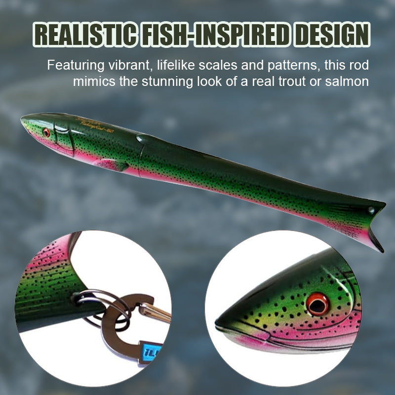 Fish-Shaped Telescopic Lure Micro-Fish Spinning Rod Carbon Fiber Rod