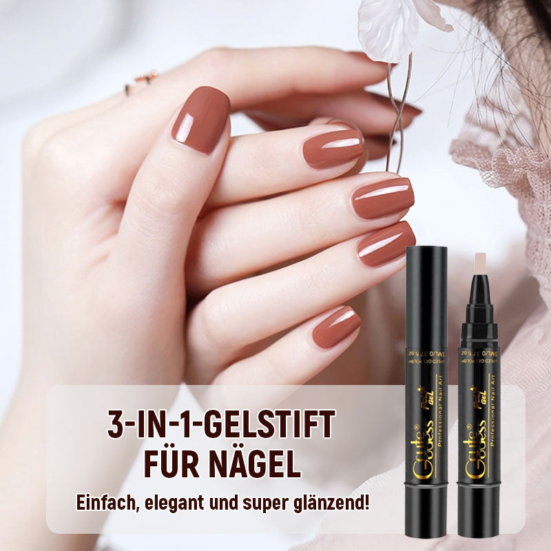 One-step glue three-in-one nail polish gel pen
