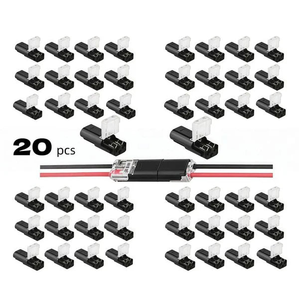 🏆NEW YEAR SALE 49% OFF👍Double-Wire Plug-in Connector Led Light Strip Connectors 2 Pin
