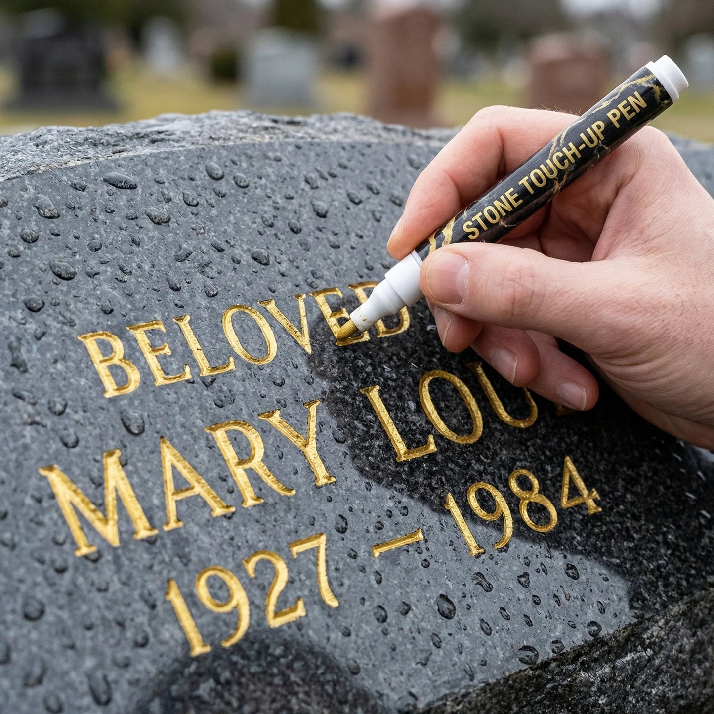 🐦A gold pen for restoring faded gravestone inscription