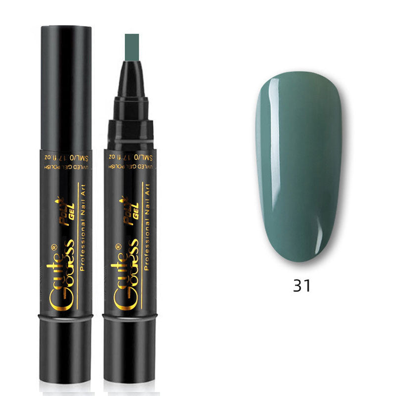 One-step glue three-in-one nail polish gel pen