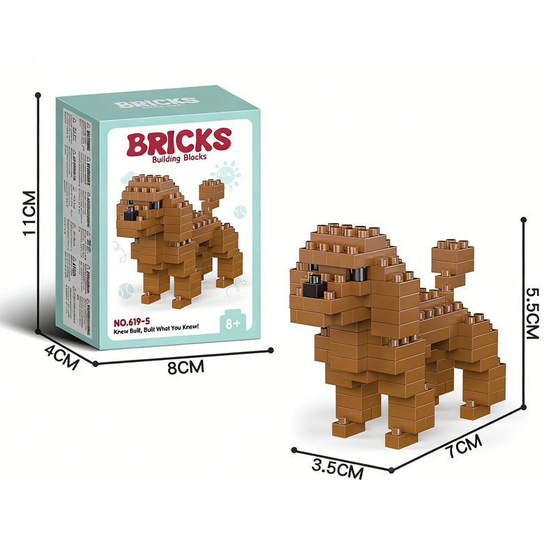 Cute Pet Micro-particle Building Block Models 🐶🐱🧩
