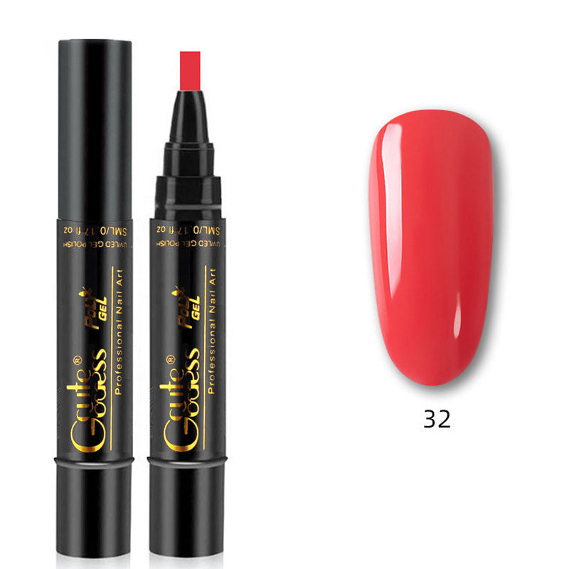 One-step glue three-in-one nail polish gel pen