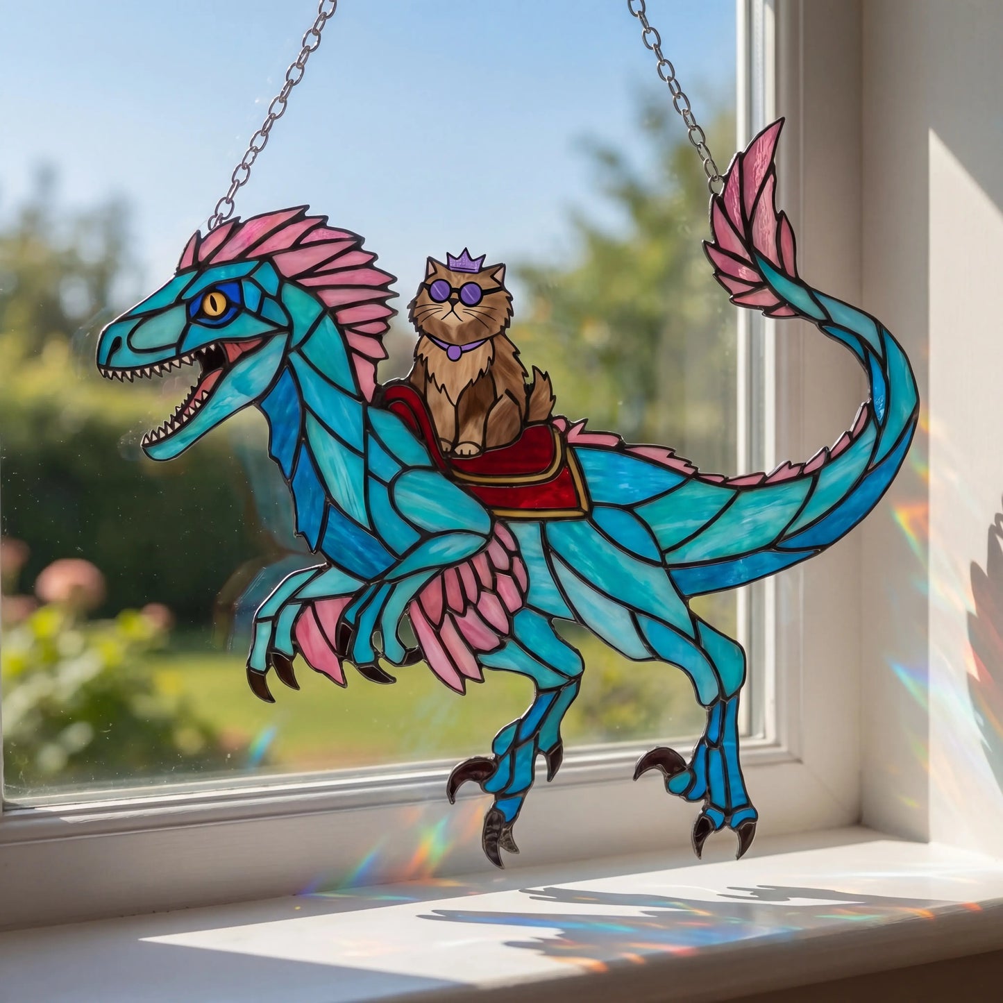 🐉🐱Princess Donut And Mongo Acrylic Suncatcher