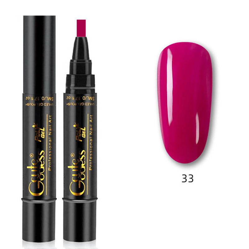 One-step glue three-in-one nail polish gel pen