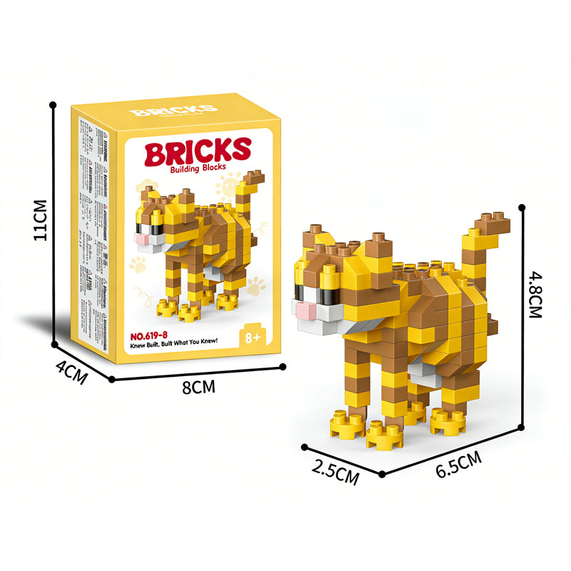 Cute Pet Micro-particle Building Block Models 🐶🐱🧩